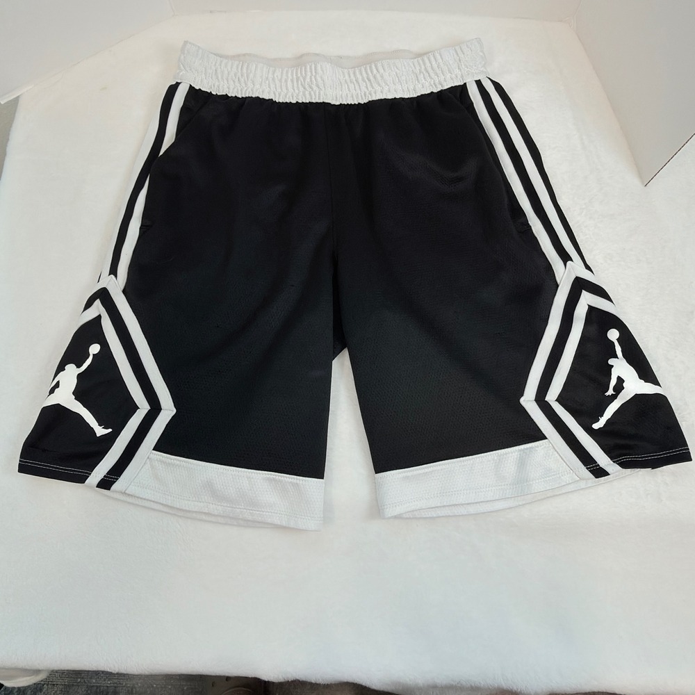 Jordan Basketball Shorts Mens Medium Black Excellent Dri-FIT Jumpman 887438-013